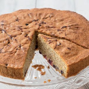 Torta al grano saraceno e mirtilli